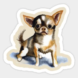 Chihuahua Watercolor Painting - Dog Lover Gifts Sticker